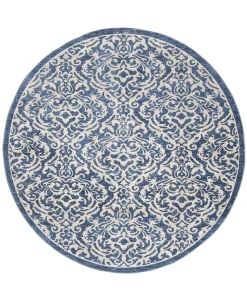 Safavieh Brentwood Navy And Creme 6'7 X 6'7 Round Rug -Chic Home Store 11999354 fpx