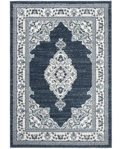 Safavieh Madison Cream And Navy 6'7 X 6'7 Square Area Rug