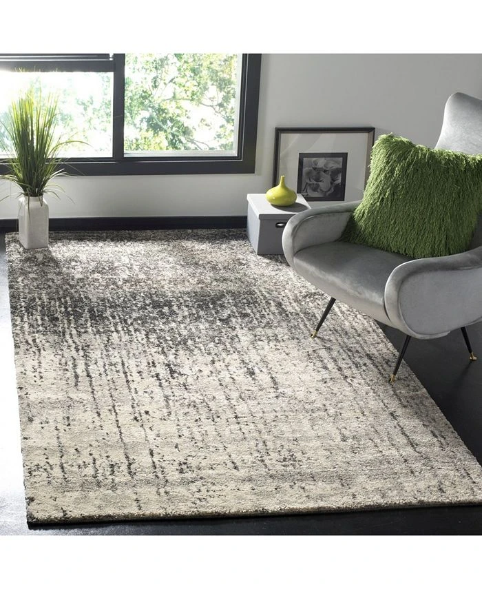 Safavieh Retro Black And Gray 4' X 6' Area Rug 3 Safavieh Retro Black And Gray 4' X 6' Area Rug