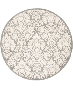 Safavieh Amherst Dark Gray And Beige 7' X 7' Round Area Rug