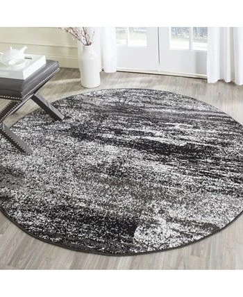 Safavieh Adirondack Silver And Black 6' X 6' Round Area Rug 4 Safavieh Adirondack Silver And Black 6' X 6' Round Area Rug - Image 2