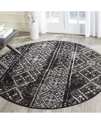 Safavieh Adirondack Black And Silver 6' X 6' Round Area Rug 4 Safavieh Adirondack Black And Silver 6' X 6' Round Area Rug - Image 2