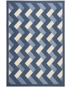 Safavieh Courtyard Navy And Beige 6'7 X 9'6 Sisal Weave Area Rug -Chic Home Store 12019843 fpx