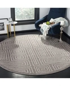 Safavieh Amherst Gray And Ivory 7' X 7' Round Area Rug -Chic Home Store 12020555 fpx