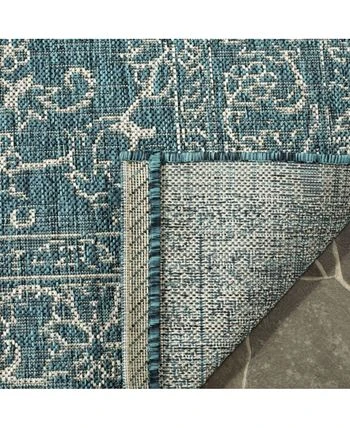 Safavieh Courtyard Turquoise 5'3 X 7'7 Sisal Weave Area Rug 4 Safavieh Courtyard Turquoise 5'3 X 7'7 Sisal Weave Area Rug - Image 2