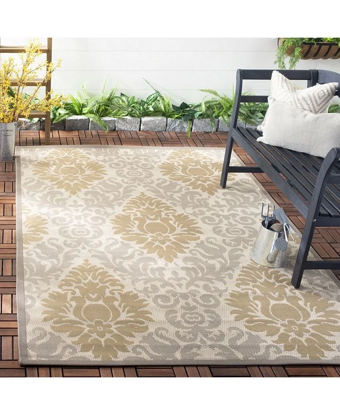Safavieh Courtyard Beige And Dark Beige 5'3 X 7'7 Area Rug 6 Safavieh Courtyard Beige And Dark Beige 5'3 X 7'7 Area Rug - Image 4
