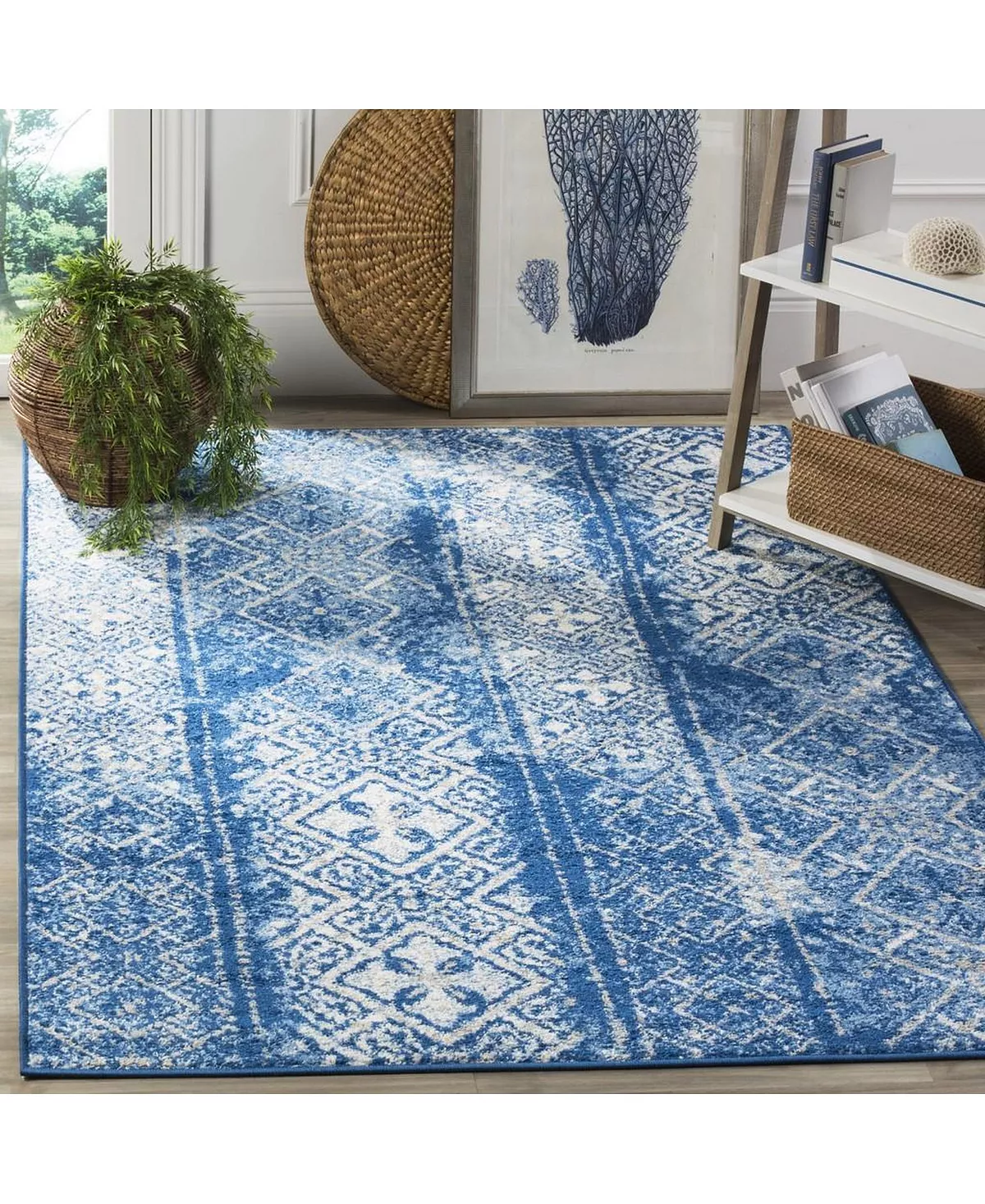 Safavieh Adirondack Silver And Blue 5'1 X 7'6 Area Rug 6 Safavieh Adirondack Silver And Blue 5'1 X 7'6 Area Rug - Image 4
