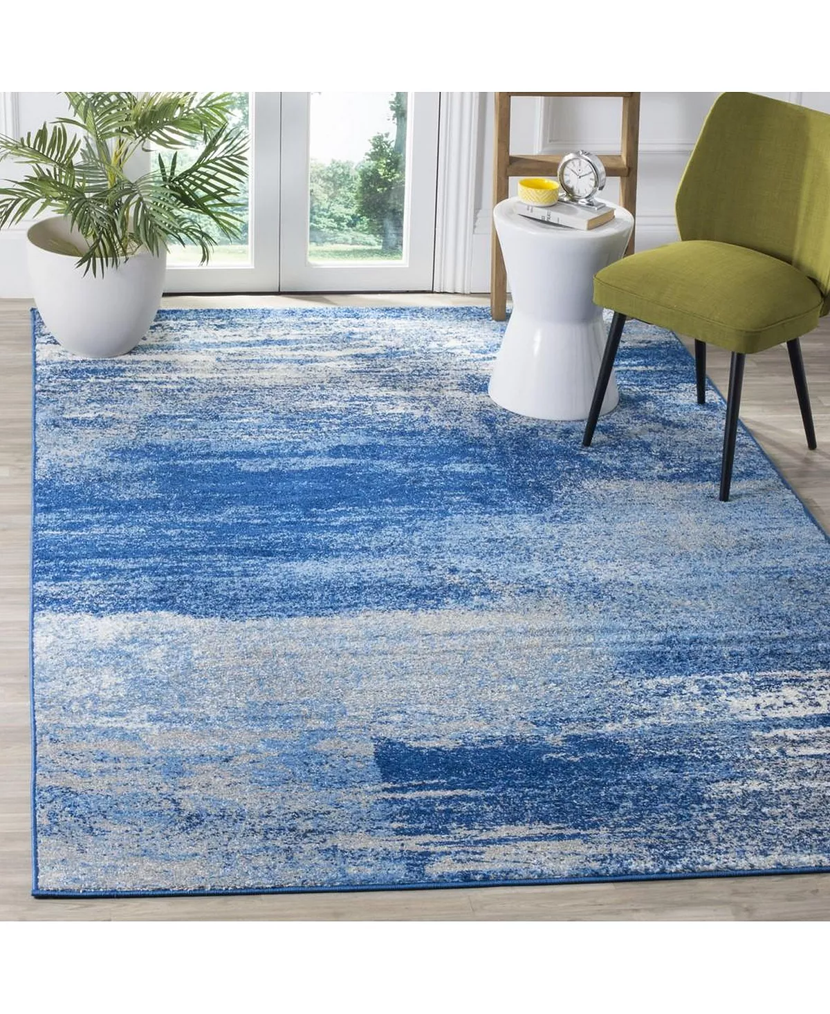 Safavieh Adirondack Silver And Blue 5'1 X 7'6 Area Rug 6 Safavieh Adirondack Silver And Blue 5'1 X 7'6 Area Rug - Image 4