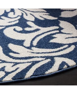 Safavieh Amherst Navy And Ivory 7' X 7' Round Area Rug -Chic Home Store 12026623 fpx