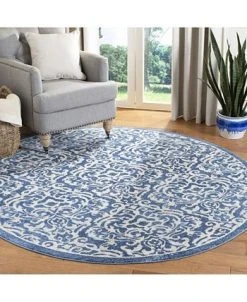 Safavieh Brentwood Navy And Creme 6'7 X 6'7 Round Rug -Chic Home Store 12027055 fpx