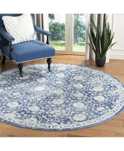 Safavieh Brentwood Navy And Creme 6'7 X 6'7 Round Area Rug -Chic Home Store 12027100 fpx