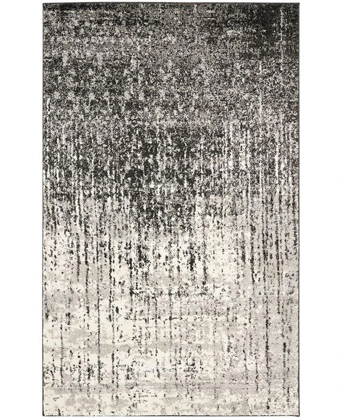Safavieh Retro Black And Gray 5' X 8' Area Rug 3 Safavieh Retro Black And Gray 5' X 8' Area Rug
