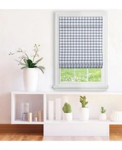 Achim Cordless Buffalo Check Roman Window Shade 27X64 -Chic Home Store 12058138 fpx
