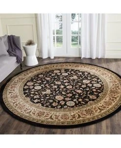 Safavieh Lyndhurst Black And Ivory 8' X 8' Round Area Rug -Chic Home Store 12217874 fpx