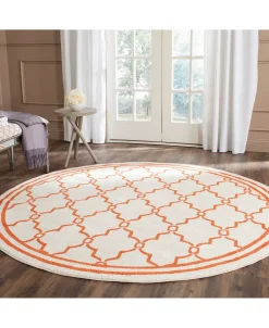 Safavieh Amherst Beige And Orange 7' X 7' Round Area Rug -Chic Home Store 12217944 fpx