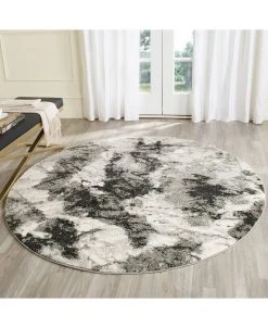 Safavieh Retro Cream And Gray 6' X 6' Round Area Rug -Chic Home Store 12218060 fpx