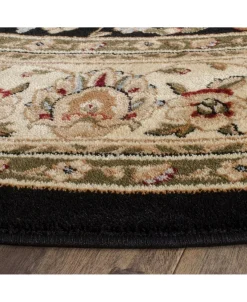 Safavieh Lyndhurst Black And Ivory 8' X 8' Round Area Rug -Chic Home Store 12219352 fpx