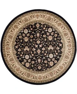 Safavieh Lyndhurst Black And Ivory 8' X 8' Round Area Rug -Chic Home Store 12220638 fpx