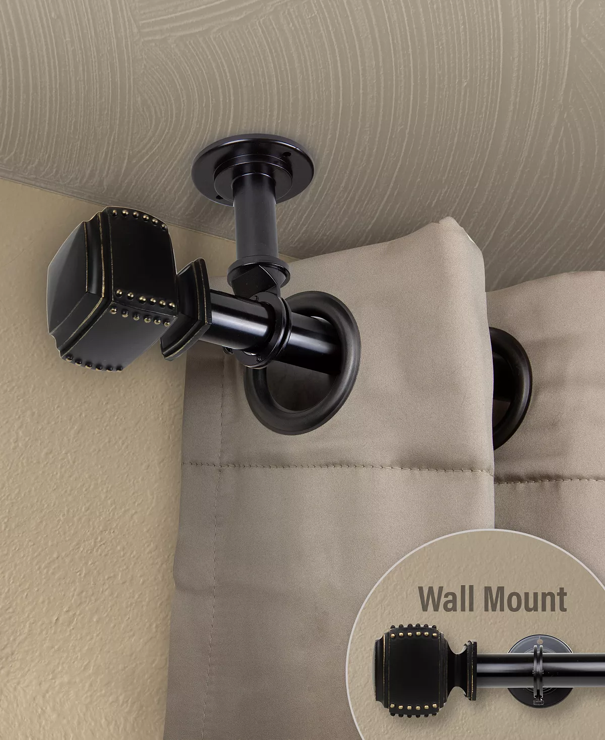 Rod Desyne Bennett 1 Ceiling Curtain Rod/Room Divider 120-170 6 Rod Desyne Bennett 1 Ceiling Curtain Rod/Room Divider 120-170 - Image 4