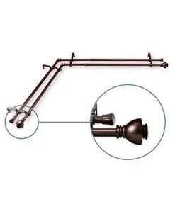 Rod Desyne Alma 13/16 Corner Window Double Curtain Rod 48-84 8 Rod Desyne Alma 13/16 Corner Window Double Curtain Rod 48-84 -Chic Home Store 12653287 fpx