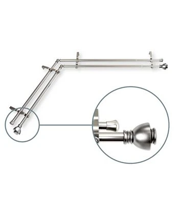Rod Desyne Alma 13/16 Corner Window Double Curtain Rod 48-84 5 Rod Desyne Alma 13/16 Corner Window Double Curtain Rod 48-84 - Image 3