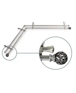 Rod Desyne Adora 13/16 Corner Window Double Curtain Rod 48-84 -Chic Home Store 12653521 fpx