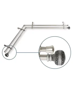 Rod Desyne Ornament 13/16 Corner Window Double Curtain Rod 66-120 -Chic Home Store 12653625 fpx