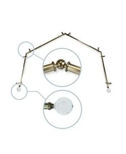 Rod Desyne Faceted 13/16 4-Sided Bay Window Curtain Rod 28-48 -Chic Home Store 12653722 fpx