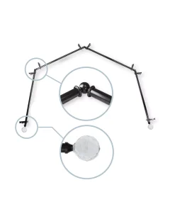 Rod Desyne Faceted 13/16 4-Sided Bay Window Curtain Rod 28-48 -Chic Home Store 12653724 fpx