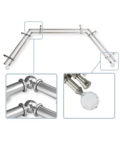 Rod Desyne Faceted 13/16 Bay Window Double Curtain Rod 78-144 8 Rod Desyne Faceted 13/16 Bay Window Double Curtain Rod 78-144 -Chic Home Store 12653954 fpx