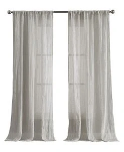 French Connection Arter Crushed Semi-Sheer Rod Pocket Window Panel Pair, 63 X 50 16 French Connection Arter Crushed Semi-Sheer Rod Pocket Window Panel Pair, 63 X 50 -Chic Home Store 12713447 fpx