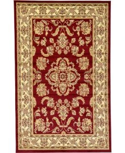 Bayshore Home Passage Psg5 Red 5' X 8' Area Rug
