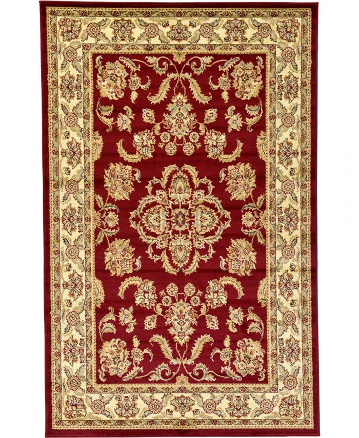 Bayshore Home Passage Psg5 Red 5' X 8' Area Rug 3 Bayshore Home Passage Psg5 Red 5' X 8' Area Rug