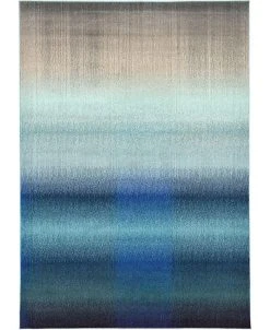 Bayshore Home Newwolf New1 Blue 7' X 10' Area Rug