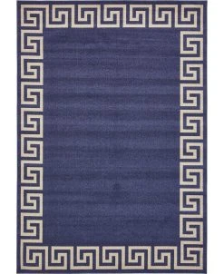 Bayshore Home Anzu Anz2 Navy Blue 8' X 11' 4 Area Rug