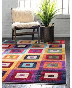 Bayshore Home Newwolf New2 Multi 7' X 10' Area Rug -Chic Home Store 13057338 fpx