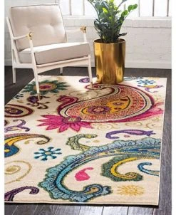 Bayshore Home Newwolf New1 Beige 7' X 10' Area Rug -Chic Home Store 13072269 fpx