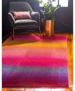 Bayshore Home Newwolf New1 Pink 7' X 10' Area Rug -Chic Home Store 13072630 fpx