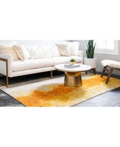 Bayshore Home Newwolf New4 Yellow 7' X 10' Area Rug -Chic Home Store 13372309 fpx