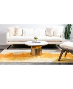 Bayshore Home Newwolf New4 Yellow 7' X 10' Area Rug -Chic Home Store 13372312 fpx