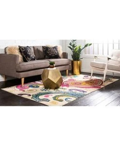 Bayshore Home Newwolf New1 Beige 7' X 10' Area Rug -Chic Home Store 13389476 fpx