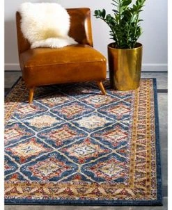 Bayshore Home Shangri Shg1 Light Blue 8' X 10' Area Rug -Chic Home Store 13521838 fpx