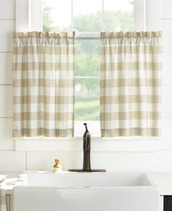 Elrene Farmhouse Living Buffalo Check 30 X 24 Window Tier Set