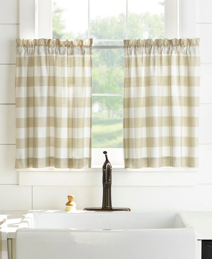 Elrene Farmhouse Living Buffalo Check 30 X 24 Window Tier Set 3 Elrene Farmhouse Living Buffalo Check 30 X 24 Window Tier Set
