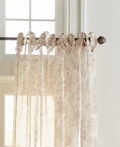 Elrene Westport Floral Tie-Top Sheer Window Curtain -Chic Home Store 14491769 fpx
