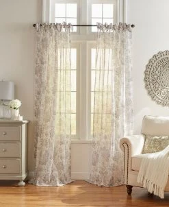 Elrene Westport Floral Tie-Top Sheer Window Curtain -Chic Home Store 14585223 fpx