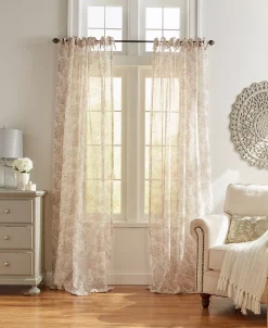 Elrene Westport Floral Tie-Top Sheer Window Curtain -Chic Home Store 14585225 fpx
