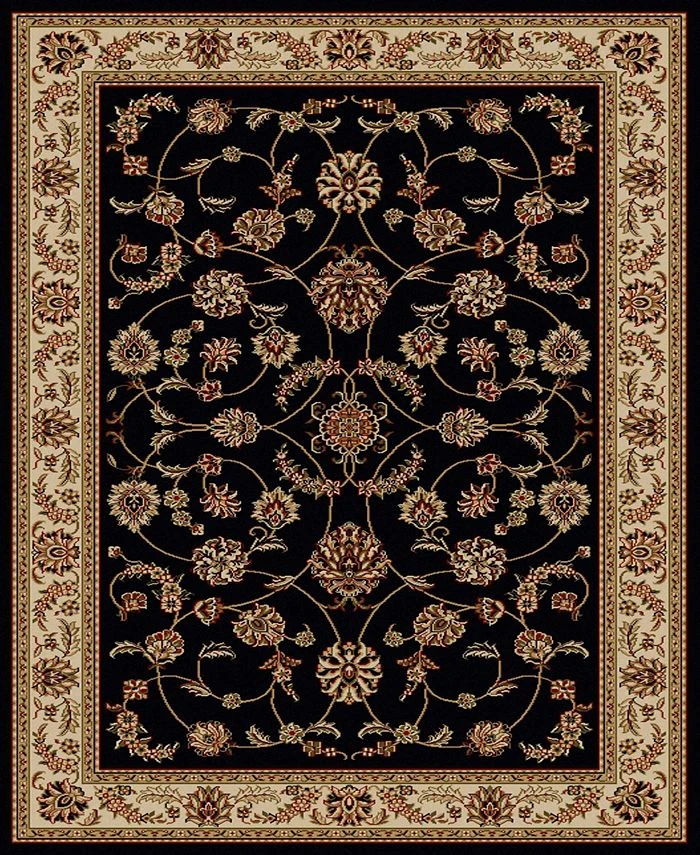 KM Home CLOSEOUT! 1596/1312/BLACK Pesaro Black 7'9 X 11' Area Rug 3 KM Home CLOSEOUT! 1596/1312/BLACK Pesaro Black 7'9 X 11' Area Rug