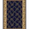 KM Home CLOSEOUT! 1427/1740/NAVY Navelli Blue 3'3 X 5'4 Area Rug -Chic Home Store 15195065 fpx