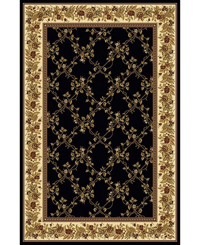 KM Home CLOSEOUT! 1427/1723/BLACK Navelli Black 7'9 X 11'6 Area Rug 3 KM Home CLOSEOUT! 1427/1723/BLACK Navelli Black 7'9 X 11'6 Area Rug